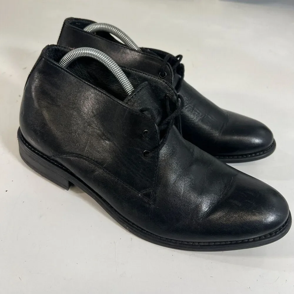 Clarks Black Leather Dessert Chukkas 66174‎ Boots 10